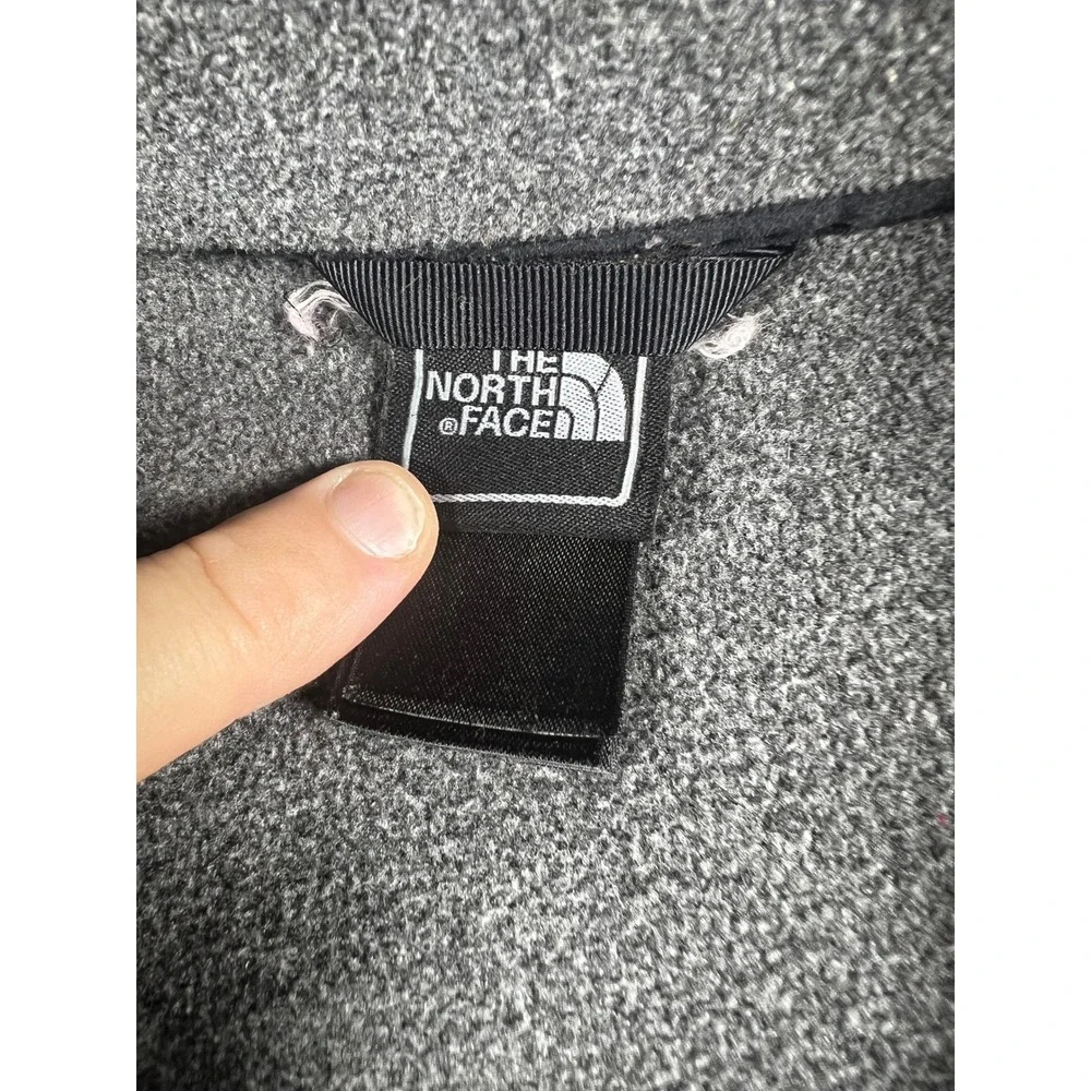 The North Face Jacket Mens Medium Gray Black Fleece Full Zip Outdoor‎ Hiking